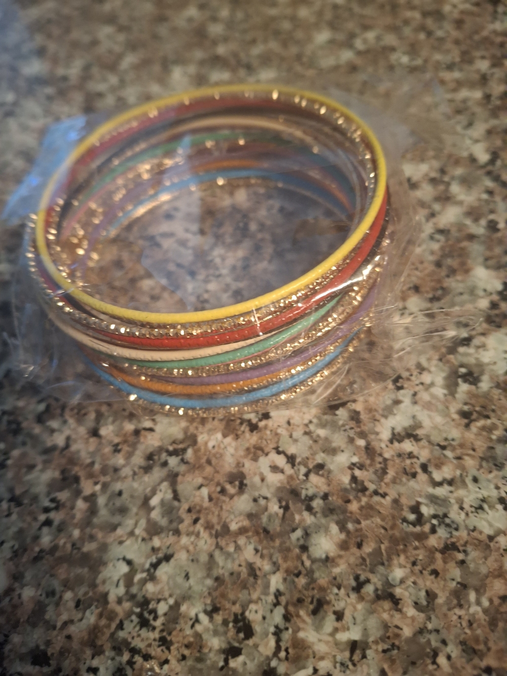 Multicolor Women's Stackable Bangle Bracelet Set